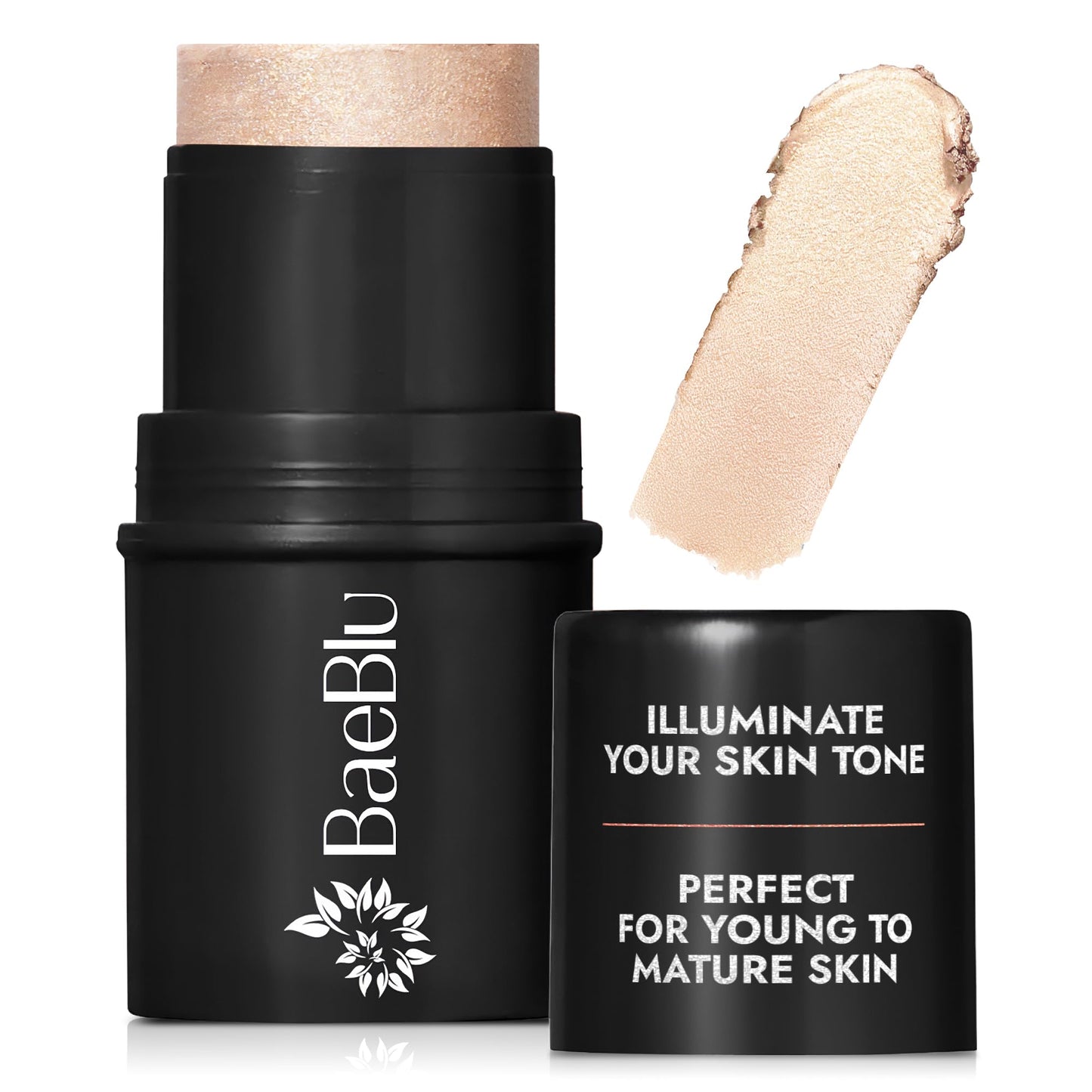 BaeBlu - Organic Blush Tube, Chardonnay - 100% Natural Vegan Cream Blush Sticks, Multi-Use Bronzer, & Highlighter for Lips, Cheeks & Eyes, Buildable Beauty & Personal Care BaeBlu