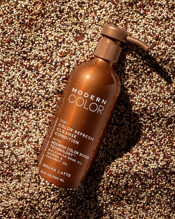 Modern Color 3-in-1 Hair Color Refresh, Cleanse & Condition - 100% Vegan, Cruelty-Free, Sustainably Packaged, Non-Toxic, Certified Clean Beauty (Mocha Beauty & Personal Care Modern Color