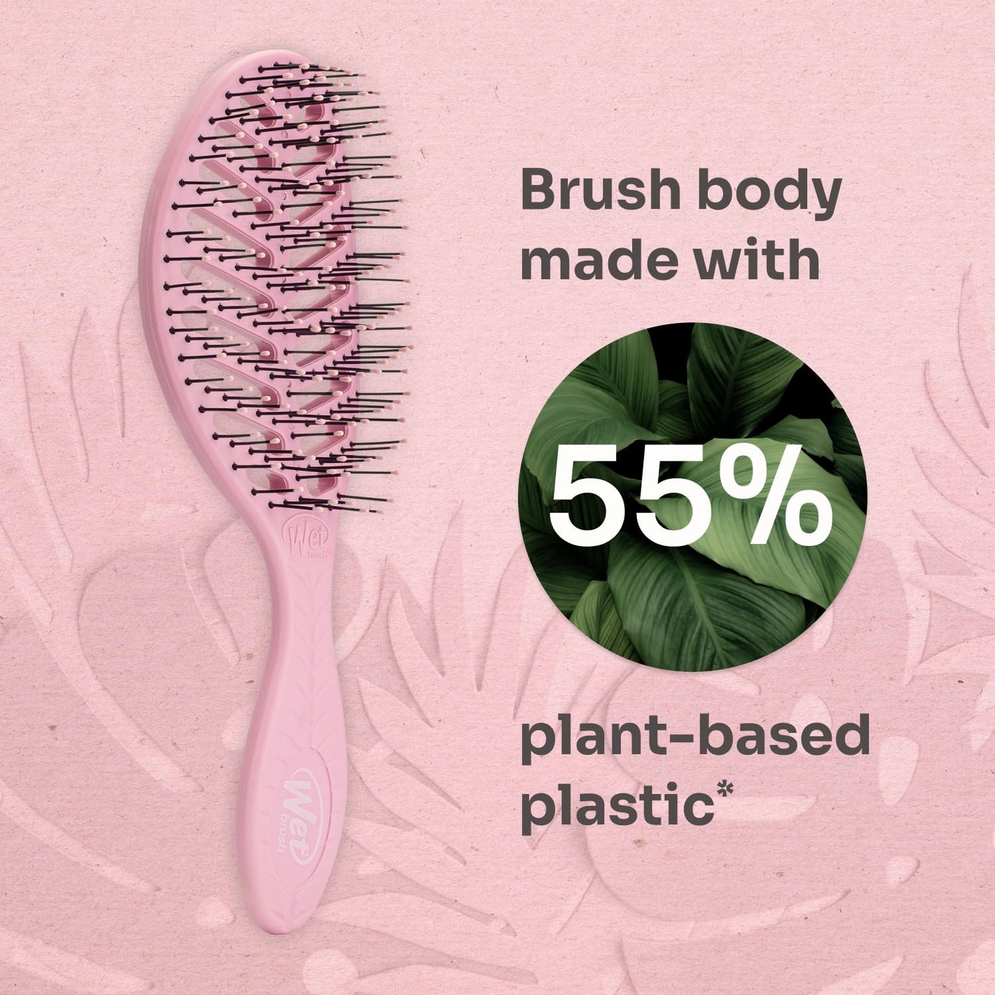 Wet Brush Go Green Speed Dry Hair Brush, Pink - Vented Design & Ultra Soft HeatFlex Bristles - Ergonomic Handle Manages Tangle & Uncontrollable Hair Beauty & Personal Care Wet Brush