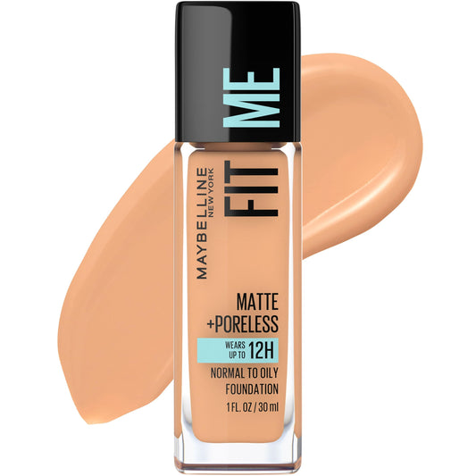 Maybelline New York Fit Me Matte Plus Poreless Foundation, Natural Tan, 1 Fluid Ounce Beauty & Personal Care MAYBELLINE