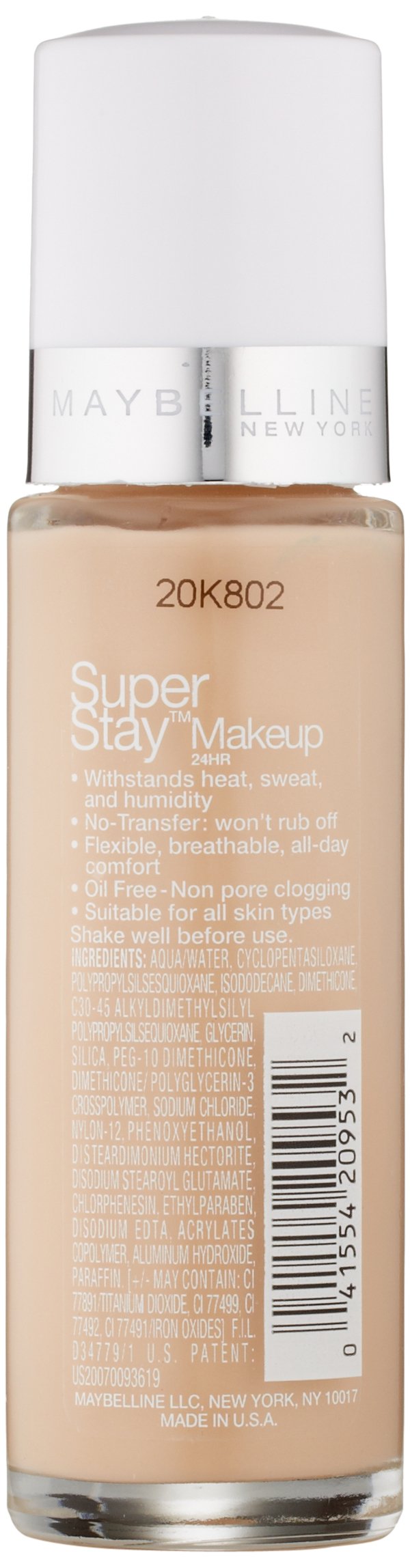 Maybelline New York Super Stay 24Hr Makeup, Sand Beige, 1 Fluid Ounce