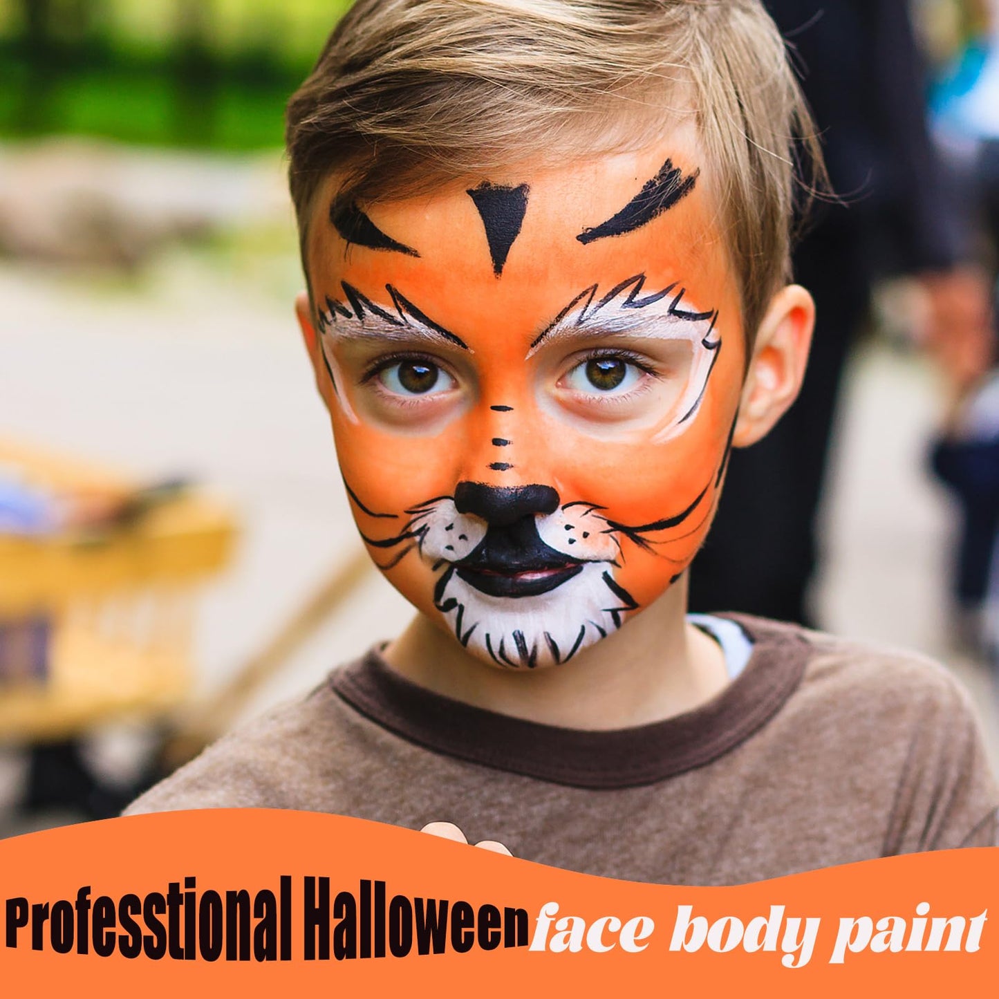 Orange Face Body Paint?Water Based Cream Orange Face Body Paint for Starfire Festivals Halloween Cosplay SFX Pumpkin Makeup,Washable&Full Coverage Beauty & Personal Care TUHPIBK