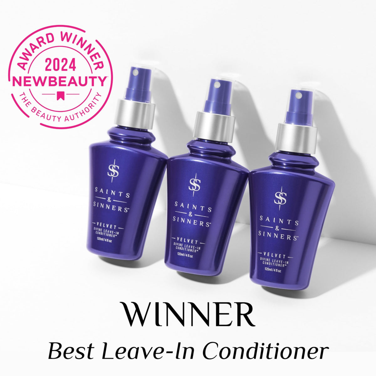 Saints & Sinners Velvet Divine Leave-In Moisturizing Conditioner Hair Detangler Spray for ALL TYPES. Helps Dry Dull Frizzy Coarse Tangled Thermally Beauty & Personal Care Saints & Sinners