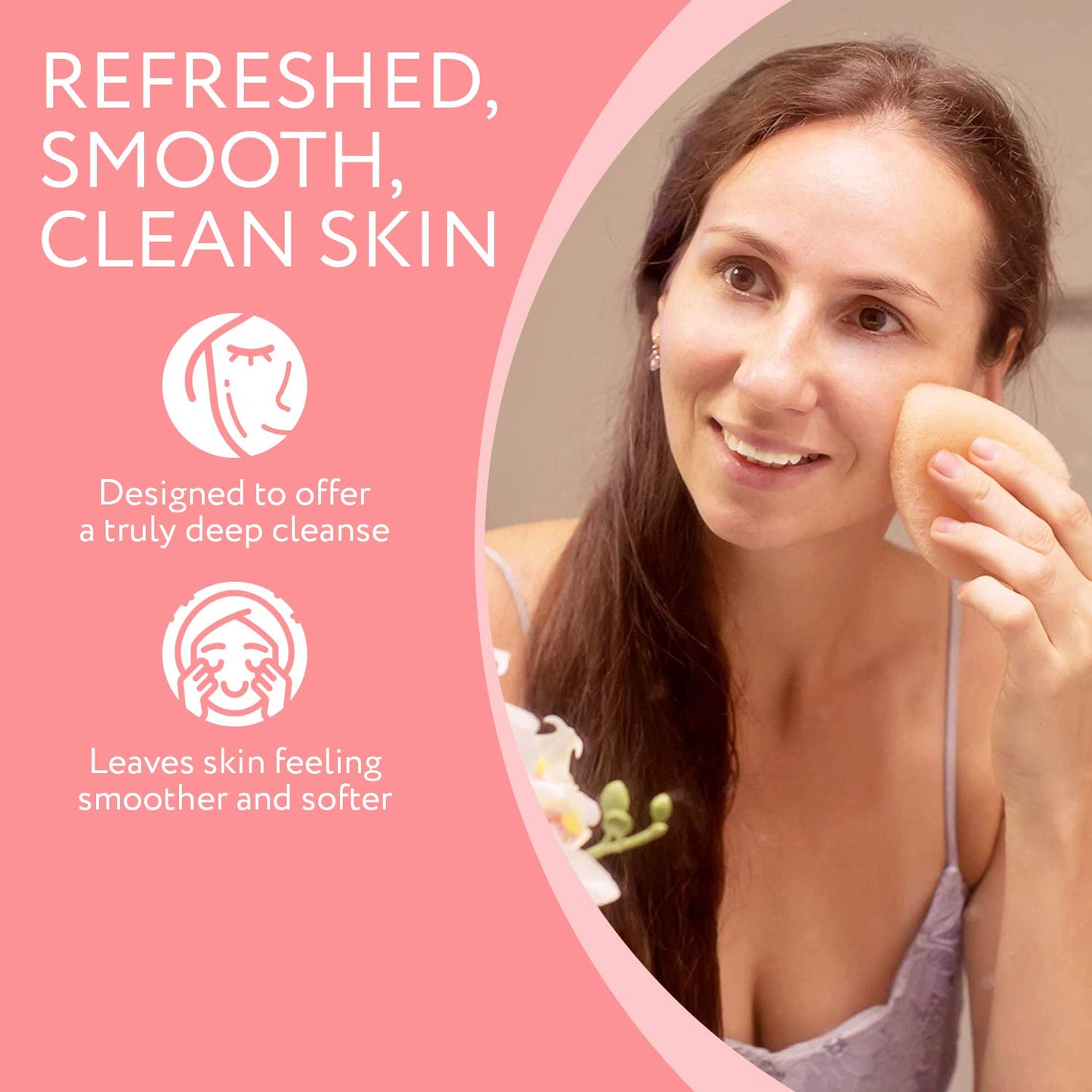 IMPRESA Face Scrubber Exfoliator Sponges - Regular Puff - Natural Medical-Grade Foam - 10 Pack Reusable Exfoliating Pads - Deep Cleanse & Dead Skin Beauty & Personal Care IMPRESA