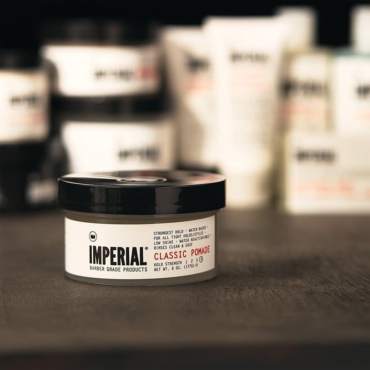 Imperial Barber Grade Products | Classic Pomade, 6 oz | Strong Hold | Low Shine | Water-Based | Easy to Wash Out | For Tight Holds and Styles Beauty & Personal Care Imperial Barber Grade Products