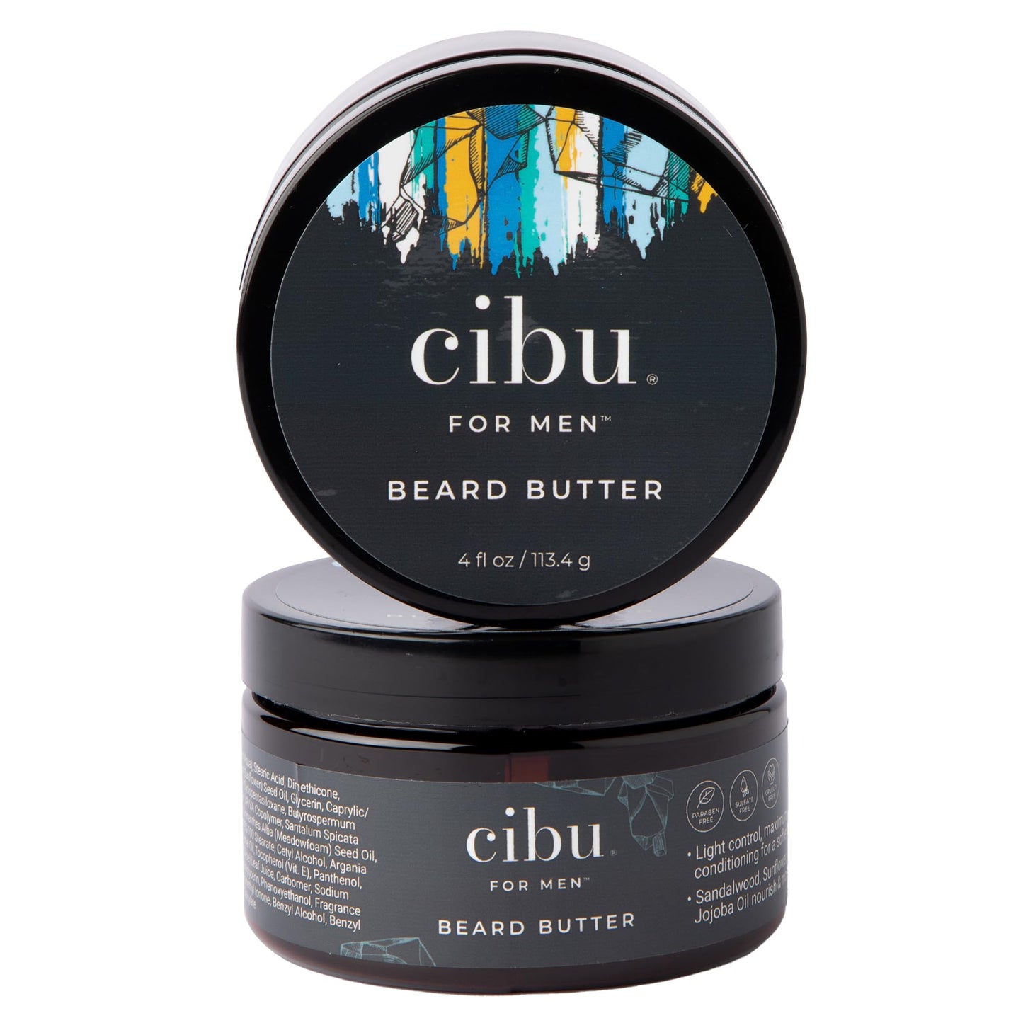 CIBU for Men Beard Butter 4oz - Hydrating Beard Moisturizer for Men to Tame Flyaways and Coarse Hair - Beard Softener with Aloe, Shea Butter Beauty and Personal Care CIBU