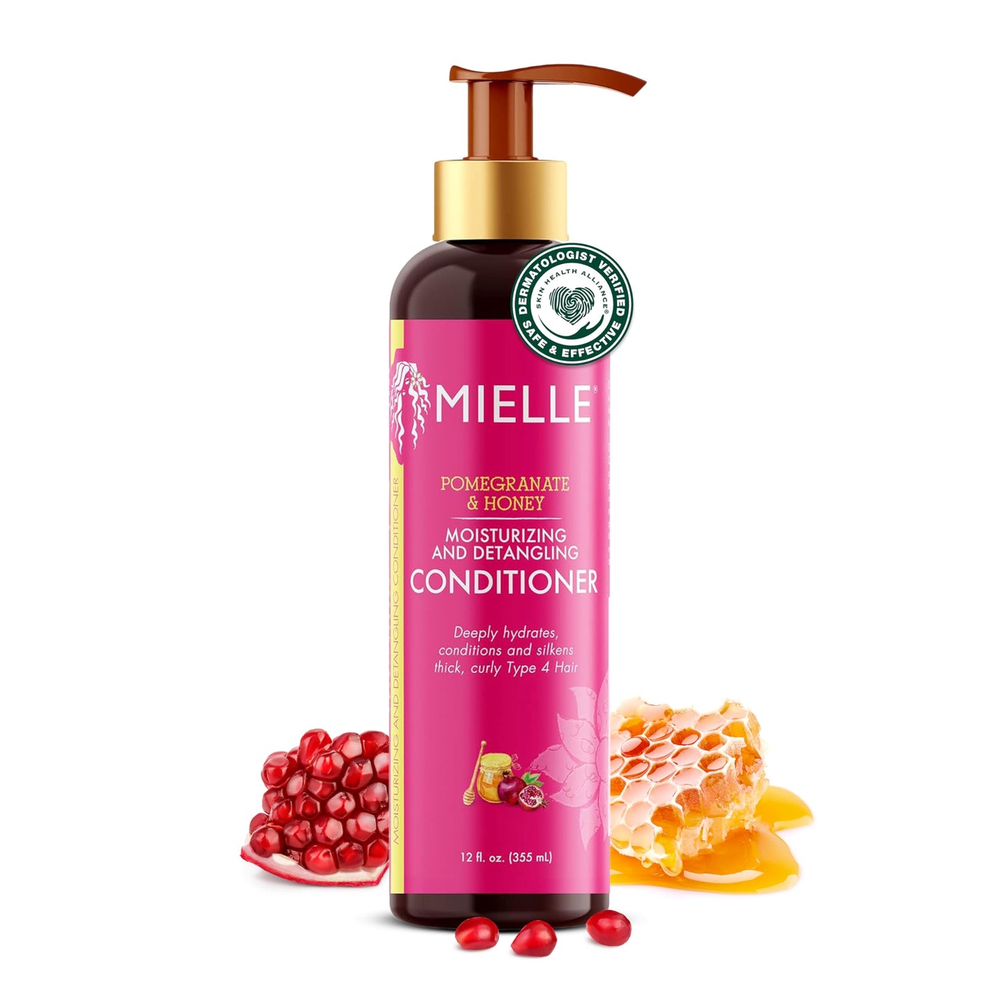 Mielle Organics Pomegranate & Honey Detangling Conditioner for Curly Hair - Deep Moisturizing Conditioner to Help Strengthen Strands, Prevents Beauty & Personal Care Mielle Organics
