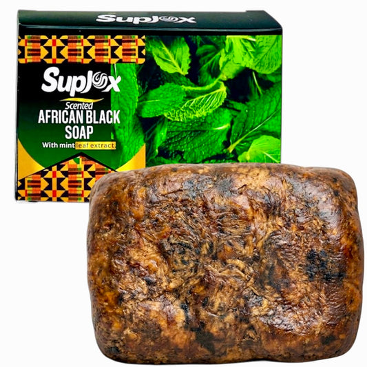 African Black Soap Bar scented, long lasting for oily skin, 100% authentic from Ghana. Beauty & Personal Care Suplox