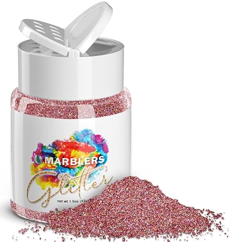 MARBLERS Holographic Glitter [Holo Pink Rose] 1.5oz (42g) | Fine | Non-Toxic, Vegan, Cruelty-Free | Face, Body, Eyeshadow, Hair, Festival, Party Beauty & Personal Care MARBLERS