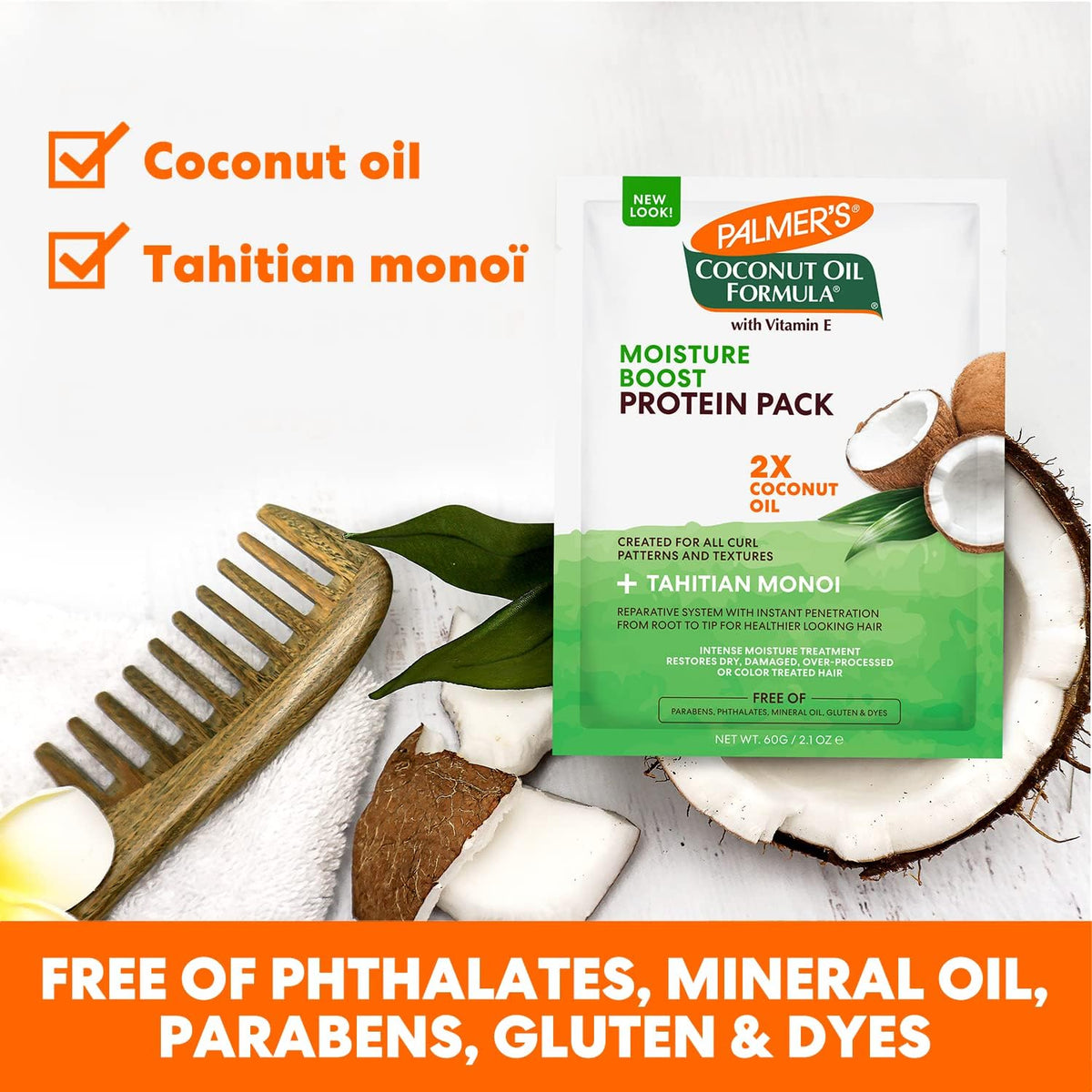 Palmer's Coconut Formula Moisture Boost 2.1 Oz. Protein Pack (12 Pieces) (62ml)