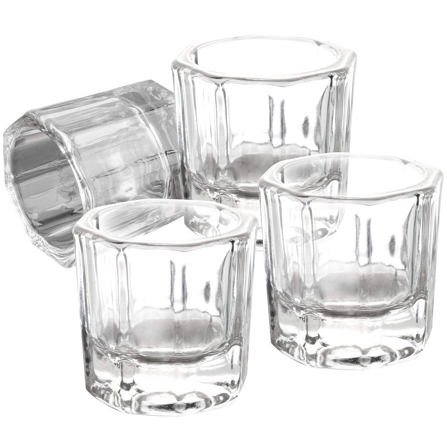 4 Pieces Acrylic Dappen Dish Nail Dapping Dish Nail Powder and Liquid Holder Glass Bowl Crystal Cup Nail Supplies Beauty & Personal Care BTYMS