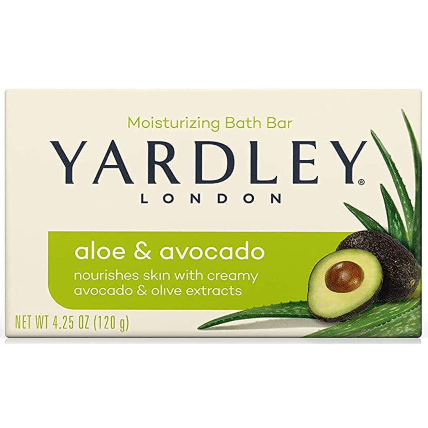 Yardley London Naturally Moisturizing Bath Bar Aloe & Avocado - 4.25 oz Bar, Pack of 4 Beauty & Personal Care Yardley
