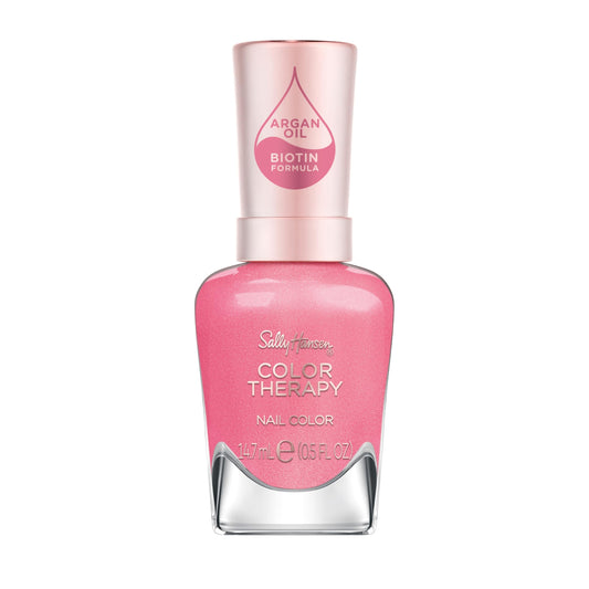 Sally Hansen Color Therapy Nail Polish | Biotin, Argan Oil, Long Lasting, Healthy Nails, Nail Strengthener, Opaque | 255 Lips Tulips | Rose Pink Nail Beauty & Personal Care Sally Hansen