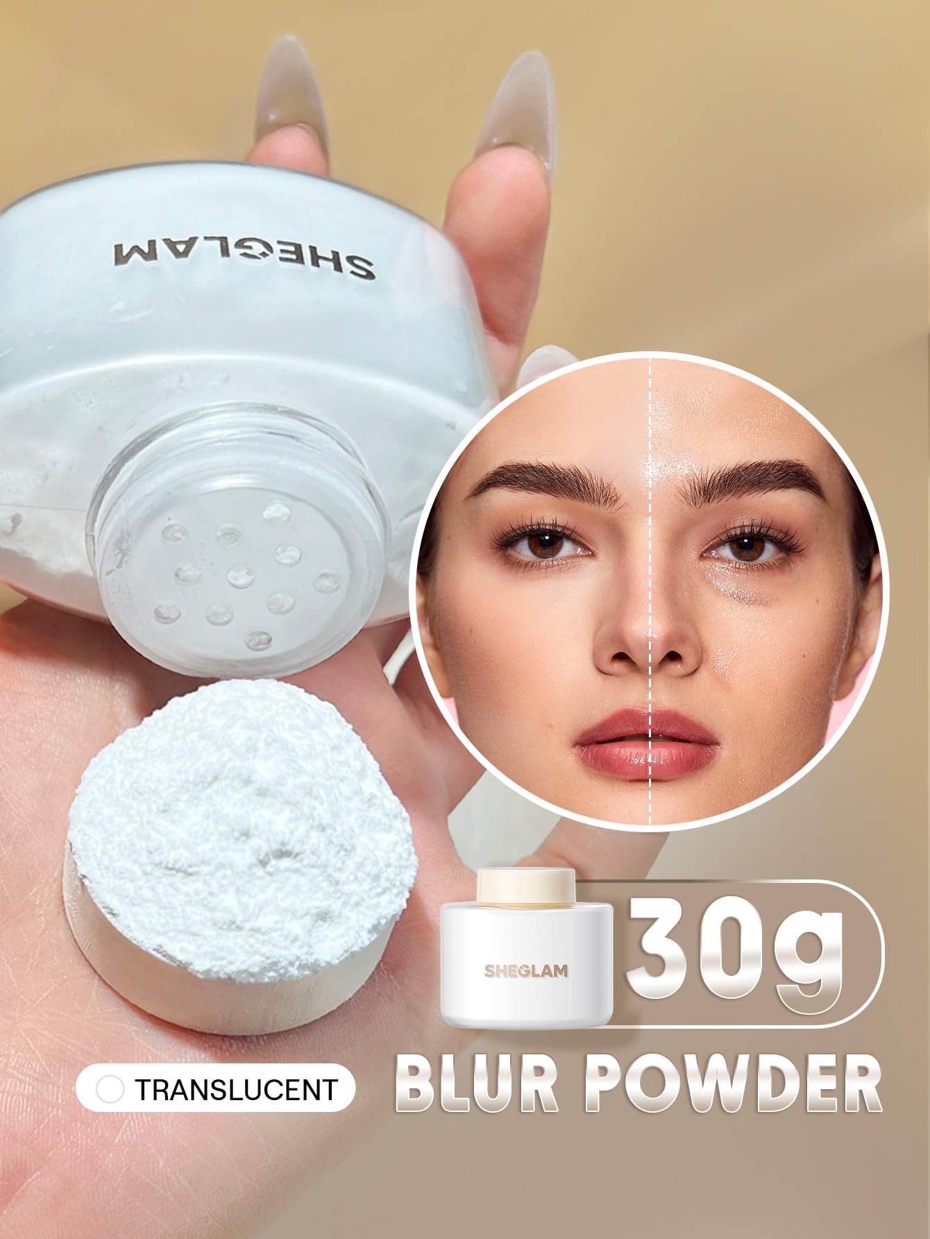 SHEGLAM Blur in a Bottle Loose Setting Powder-Translucent Beauty & Personal Care SHEGLAM