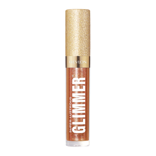 REVLON Super Lustrous Glimmer Gloss, Non-Sticky Lip Gloss, High-Shine Finish, Plant-Based Glitter, 006 Bronze Spark, 0.13 fl oz Beauty & Personal Care REVLON