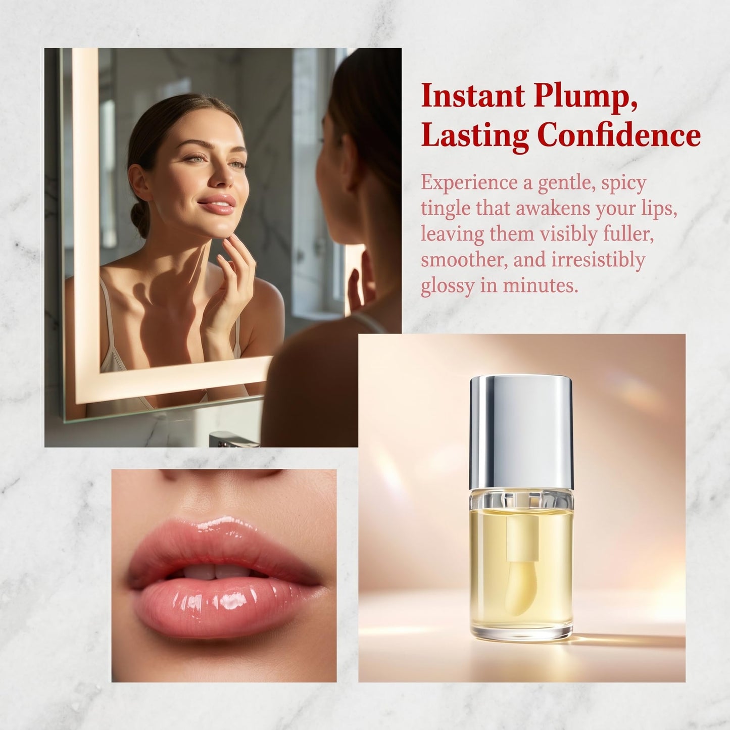 SLTCZHTZEP Spicy Plumping Lip Oil, Moisturizing Lip Plumper Gloss for Fuller Looking Lips & Fine Lines,5ml Beauty & Personal Care SLTCZHTZEP