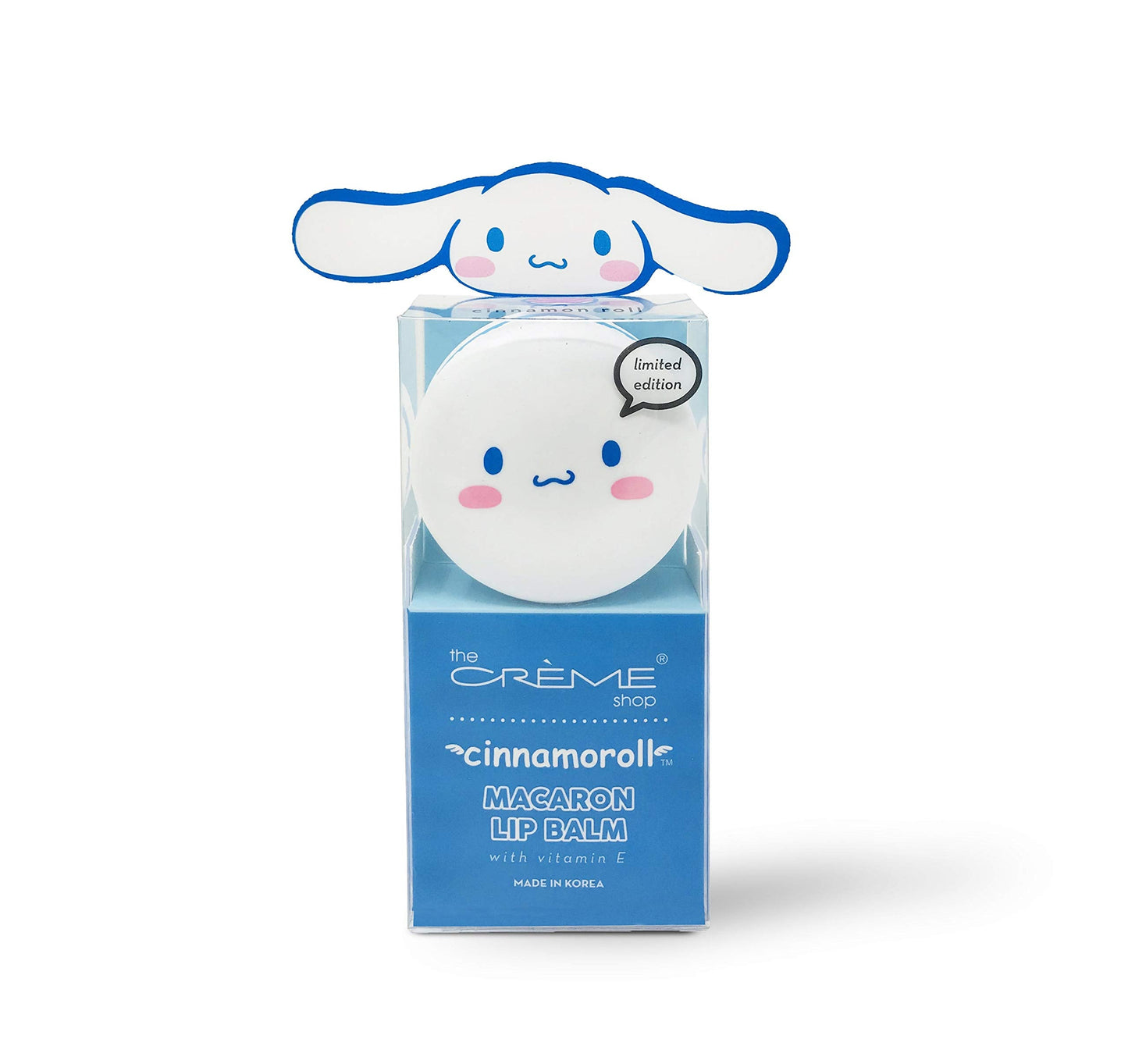 The Crème Shop x Cinnamorol Macaron Lip Balm, Korean Lip Balm with Shea Butter and Vitamin E - Cinnamon Roll Beauty & Personal Care The Crème Shop