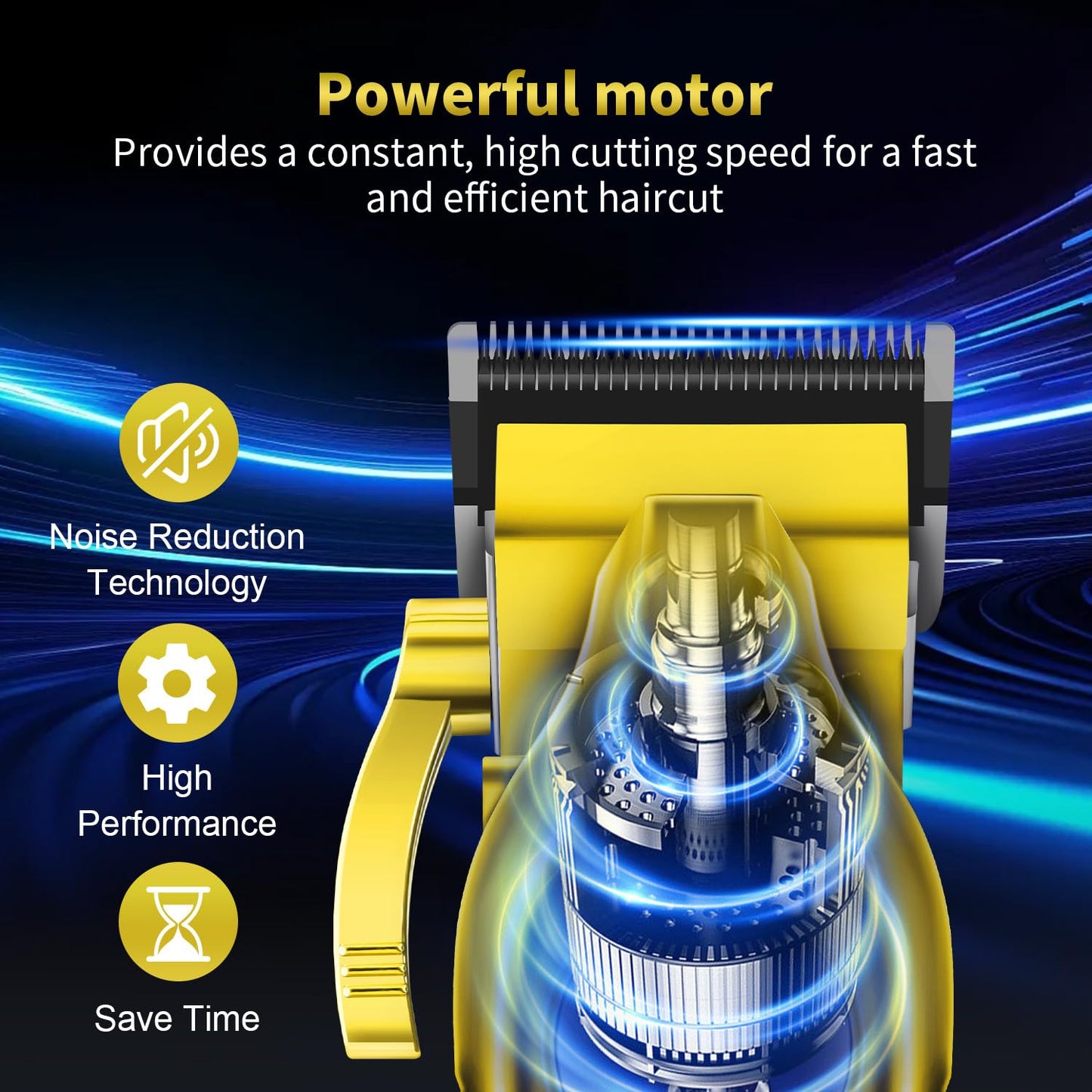 Professional Hair Clippers for Men, Electric Beard Trimmer with Digital Display, 4 Limit Combs, Cordless Cutting Machine for Home Barber Salon Use Beauty and Personal Care QDKVTNDJZ
