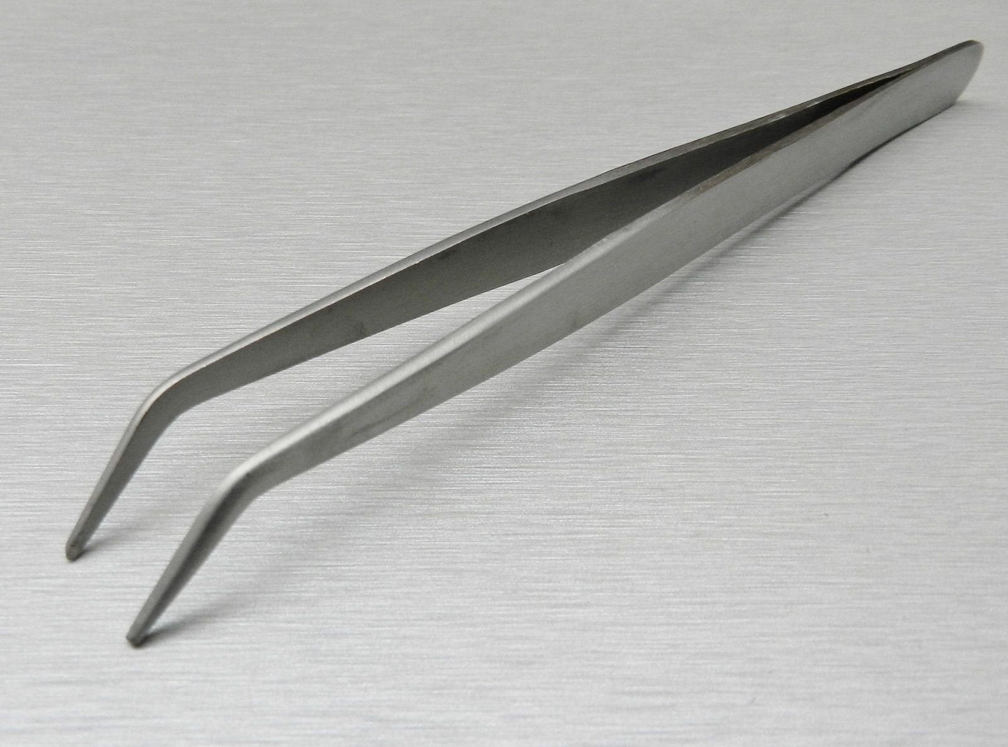 Tweezers Bent Tip Tweezer 45 Degree Bent Smooth Tips Jewelry Bead Hobby & Crafts 7" by JTS Beauty & Personal Care JTS