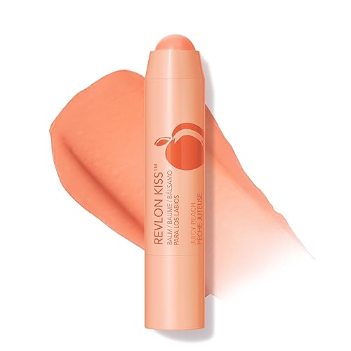 Revlon Kiss Tinted Lip Balm with SPF 20, Hydrating, Flavored, Infused with Natural Fruit Oils, 015 Juicy Peach, 0.09 oz Beauty & Personal Care REVLON