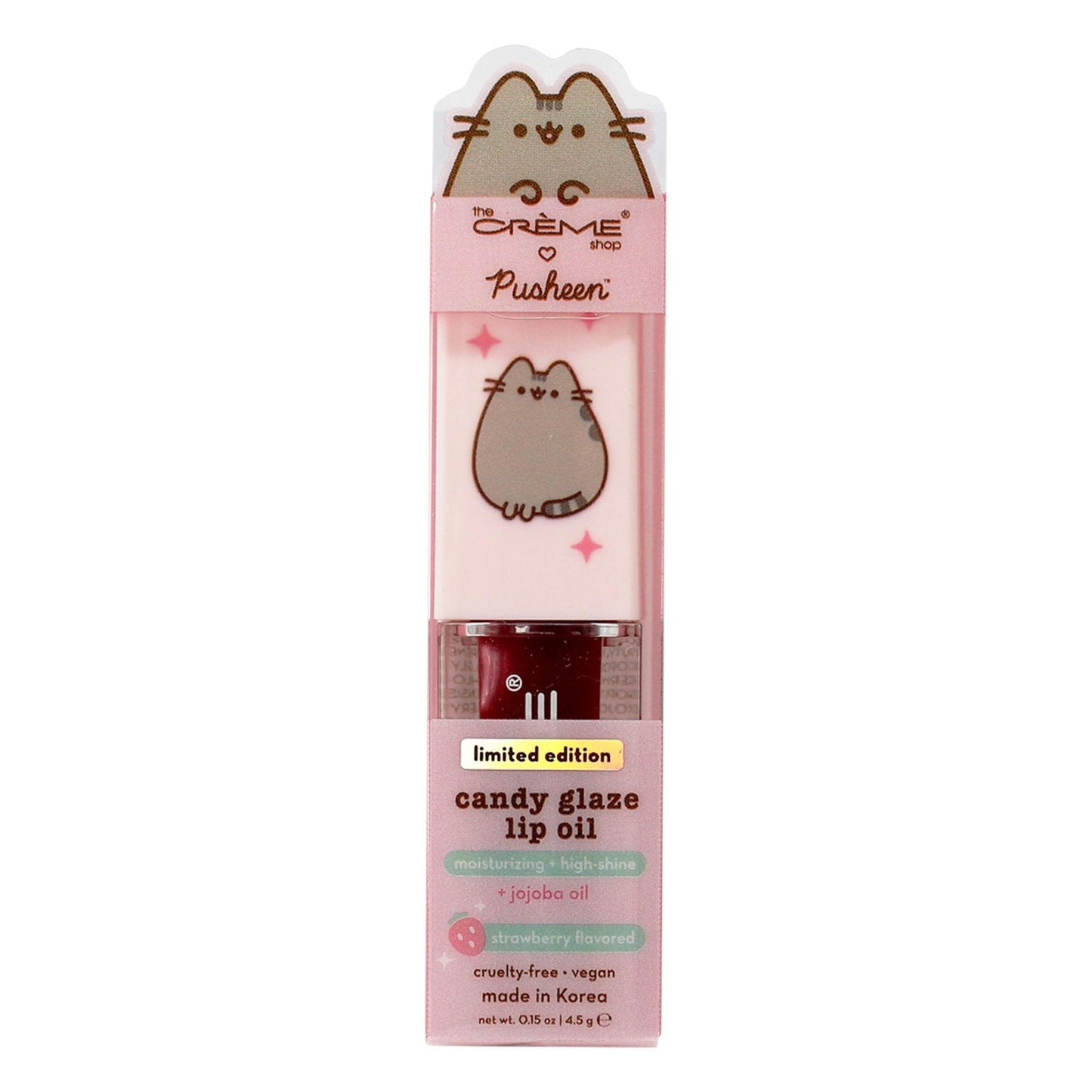 The Crème Shop x Pusheen Candy Glaze Lip Oil - Korean Lip Gloss Oil Formulated with Jojoba & Hyaluronic Acid to Hydrate, Soften, and Moisturize Lips Beauty and Personal Care The Crème Shop