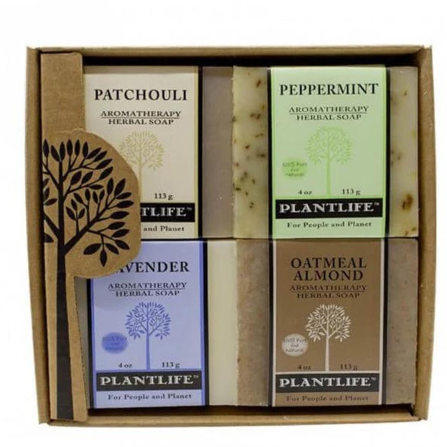 Aromatherapy Herbal Soap Top 4 Pack Soap Combo-Earth Gift Set (Patchouli, Peppermint, Lavender, and Coconut Vanilla) Beauty & Personal Care Plantlife