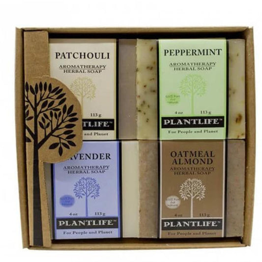 Aromatherapy Herbal Soap Top 4 Pack Soap Combo-Earth Gift Set (Patchouli, Peppermint, Lavender, and Coconut Vanilla) Beauty & Personal Care Plantlife