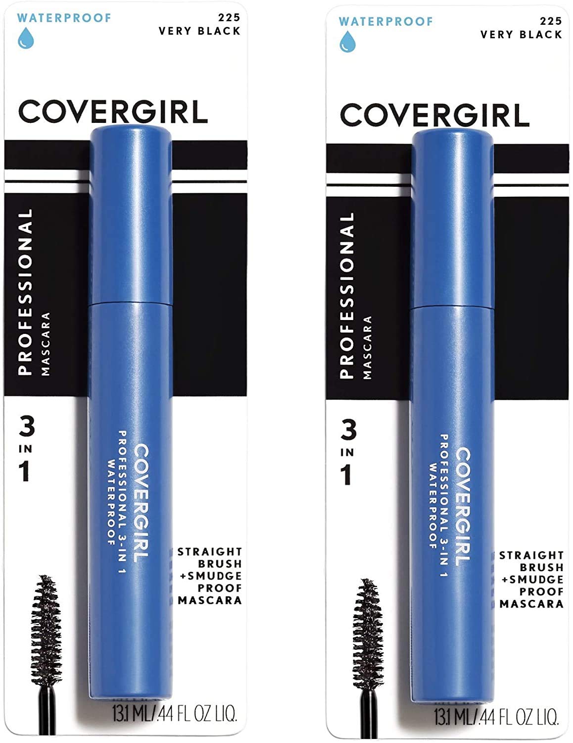 COVERGIRL Professional All-in-One Waterproof Mascara Very Black 225, 1 Count(Pack of 2) Beauty and Personal Care COVERGIRL
