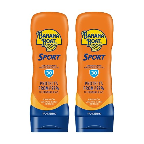 Banana Boat Sport Ultra Lotion Sunscreen Broad Spectrum, SPF 30, 8oz each, Twin Pack Beauty & Personal Care Banana Boat