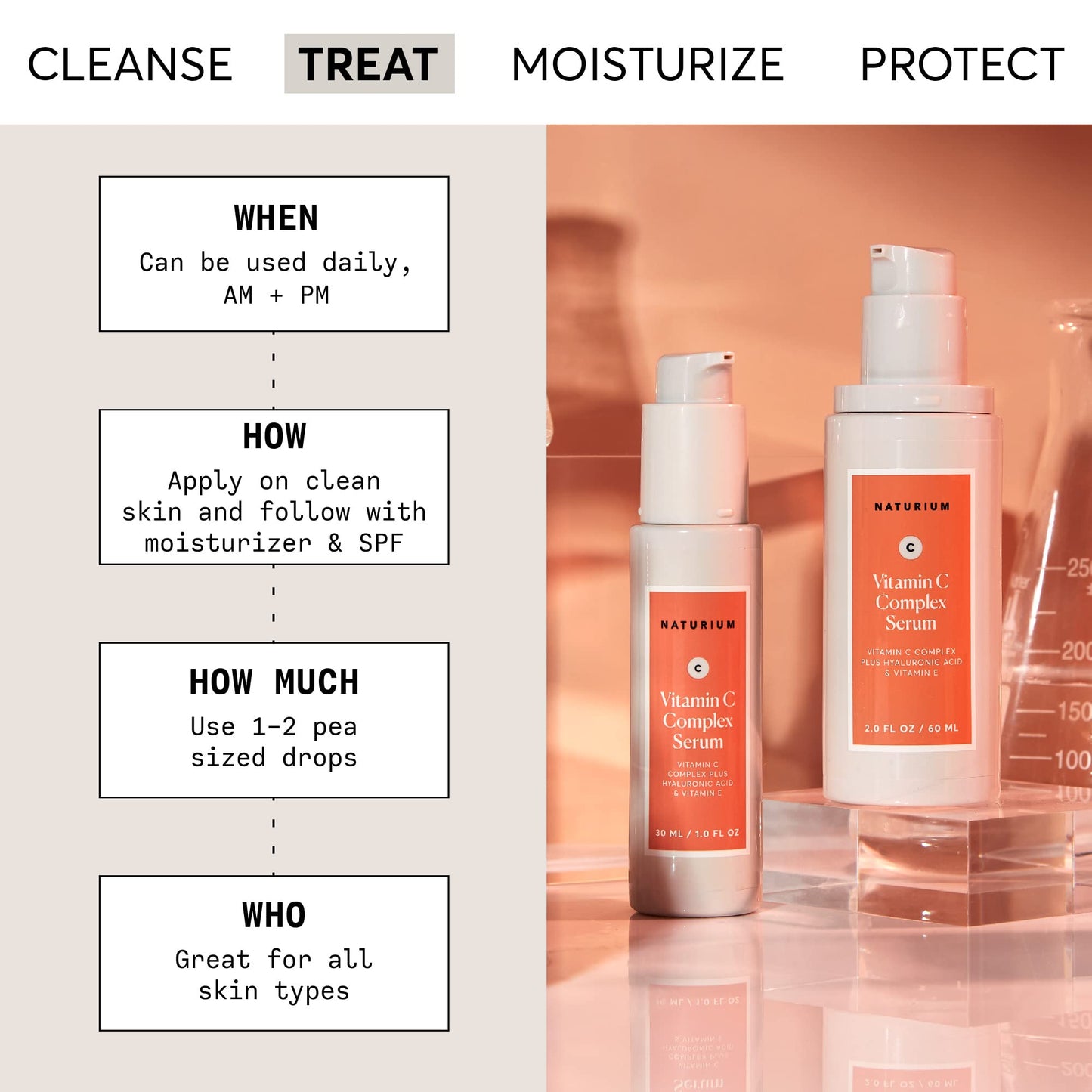 Naturium Vitamin C Complex Face Serum, Plus Hyaluronic Acid & Vitamin E, Anti Aging Skin Care Treatment, 1 oz Beauty & Personal Care Naturium