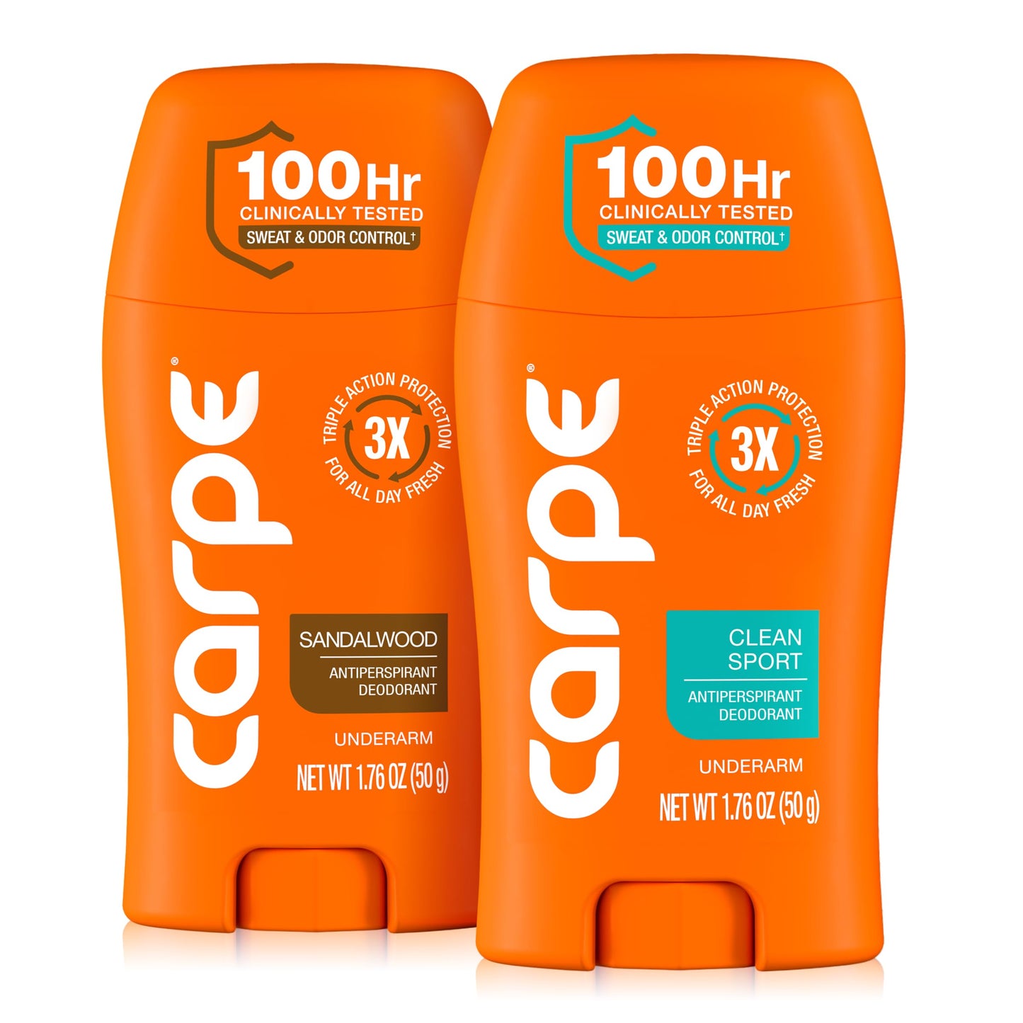 Carpe Deodorant Antiperspirant Men's Variety Pack - 100 Hour Sweat & Odor Control - Men's Clinical Deodorant - Antiperspirant for Excessive Sweating Beauty and Personal Care Carpe