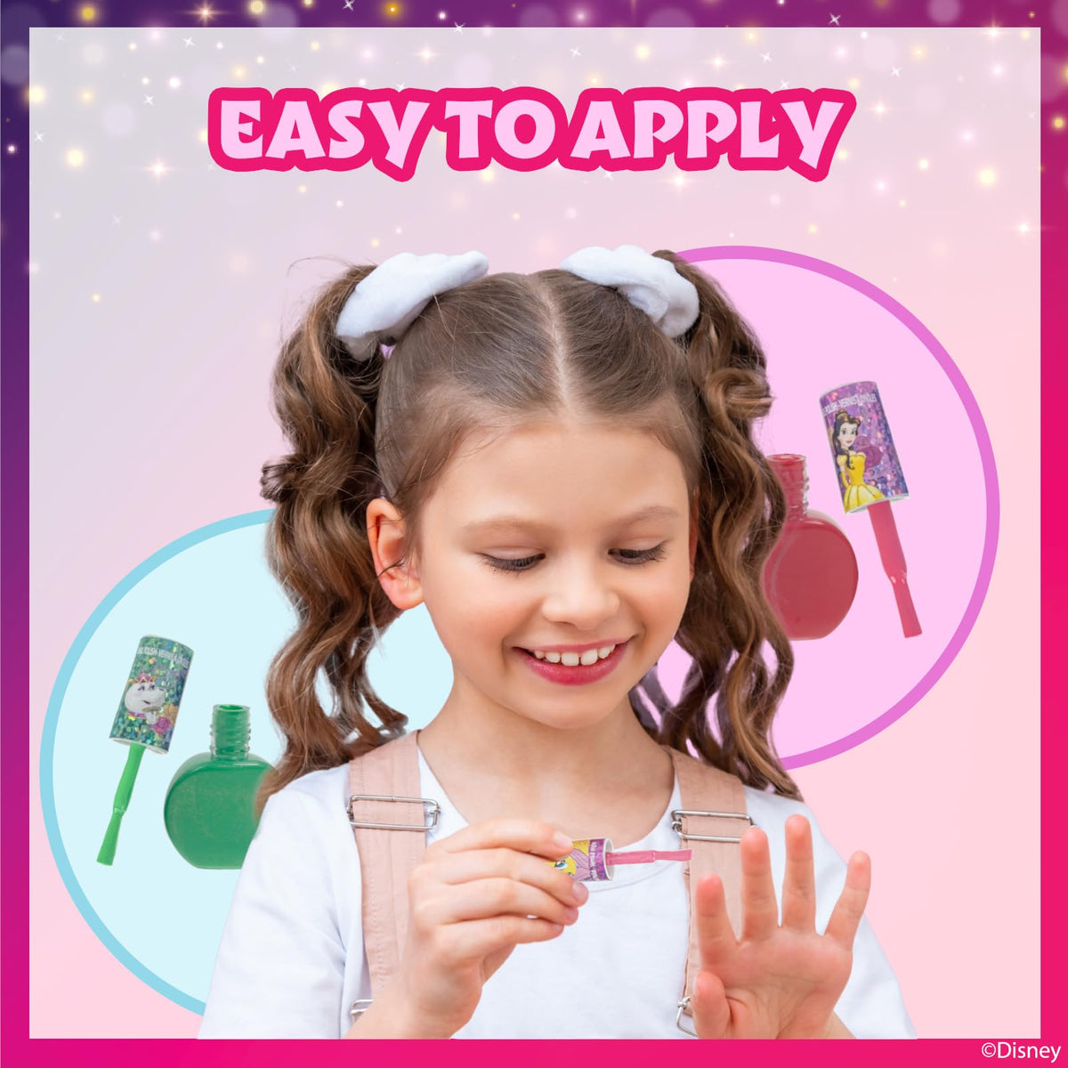 Townley Girl Disney Princess Belle 18 Piece Water-Based Nail Polish Set, Quick Dry and Peels-Off, Nail Paint Set for Girls, Perfect for Parties Beauty & Personal Care Townley Girl