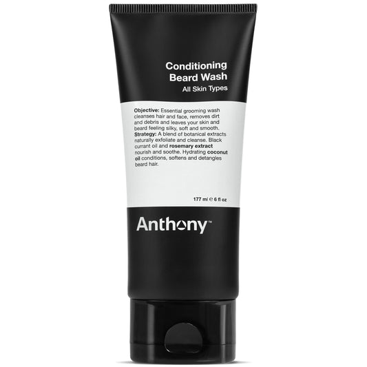 Anthony Conditioning Beard Wash, 6 Fl Oz, Contains Botanical and Rosemary Extracts, Black Currant and Coconut Oils, Cleanses, Hydrates, Softens, Beauty & Personal Care Anthony