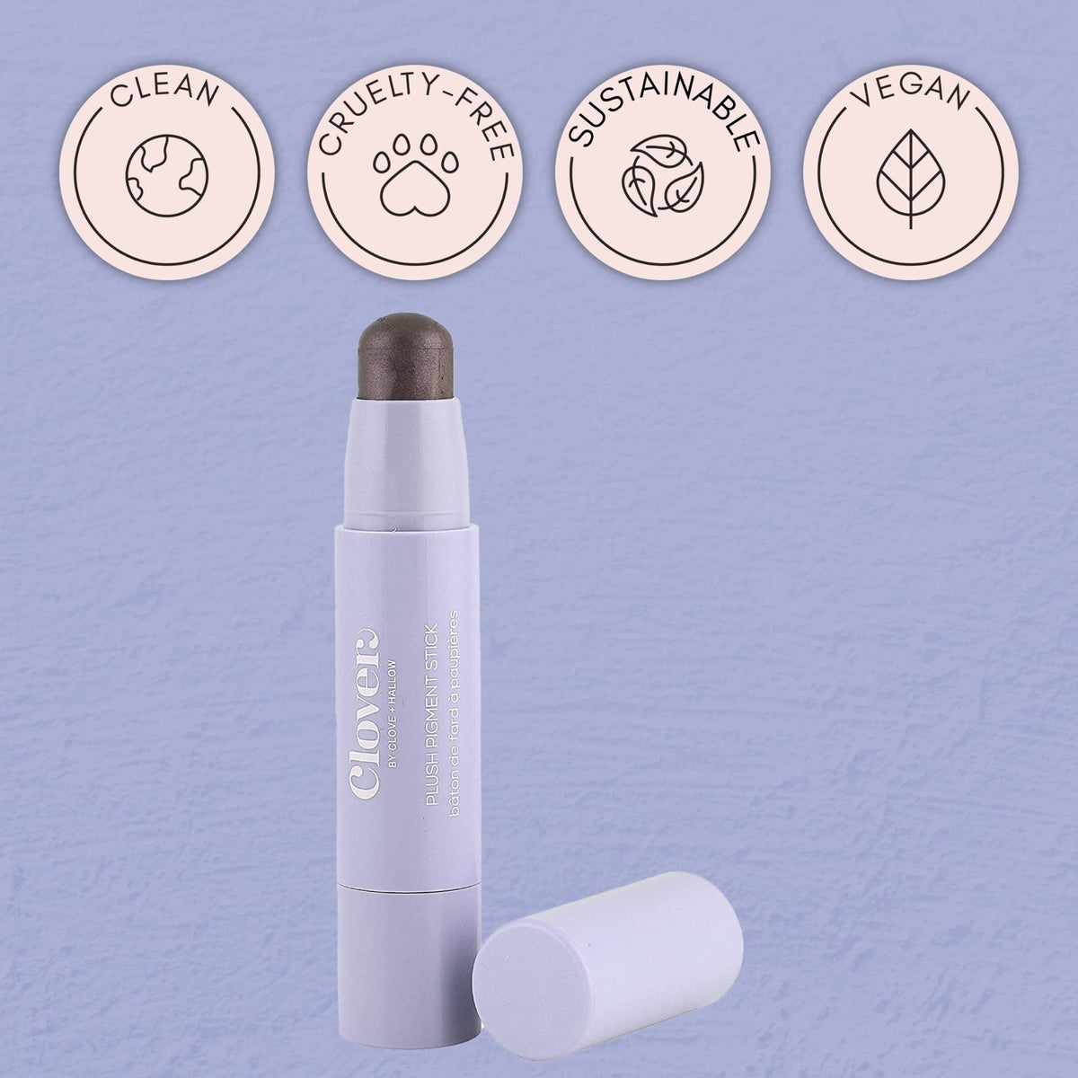 Clover Plush Pigment Cream Eyeshadow Stick | Creamy Texture, Long Lasting Eye Makeup, Less Smudge, Shimmery Eyeshadow | Cruelty-Free & Vegan Eye Beauty & Personal Care Clover