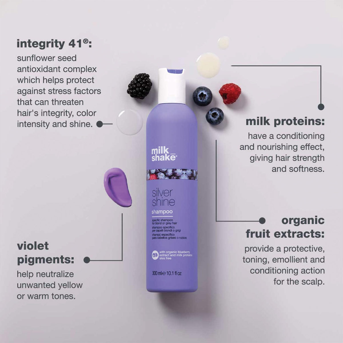 milk_shake Silver Shampoo, Purple, Milk, 10.1 Fl Oz Beauty & Personal Care milk_shake