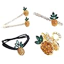 Set of 5 Fashion Rhinestone Hair Claw Creative pineapple Bobby Pin Headwear Hair Barrettes Clamps Hair Rope Accessories Hair Clips for Women Beauty & Personal Care Suoirblss