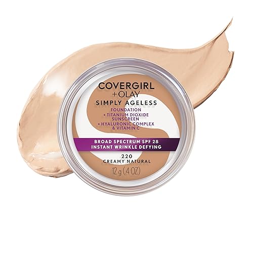 COVERGIRL & Olay Simply Ageless Instant Wrinkle-Defying Foundation, Creamy Natural 0.44 Fl Oz (Pack of 1) Beauty & Personal Care COVERGIRL