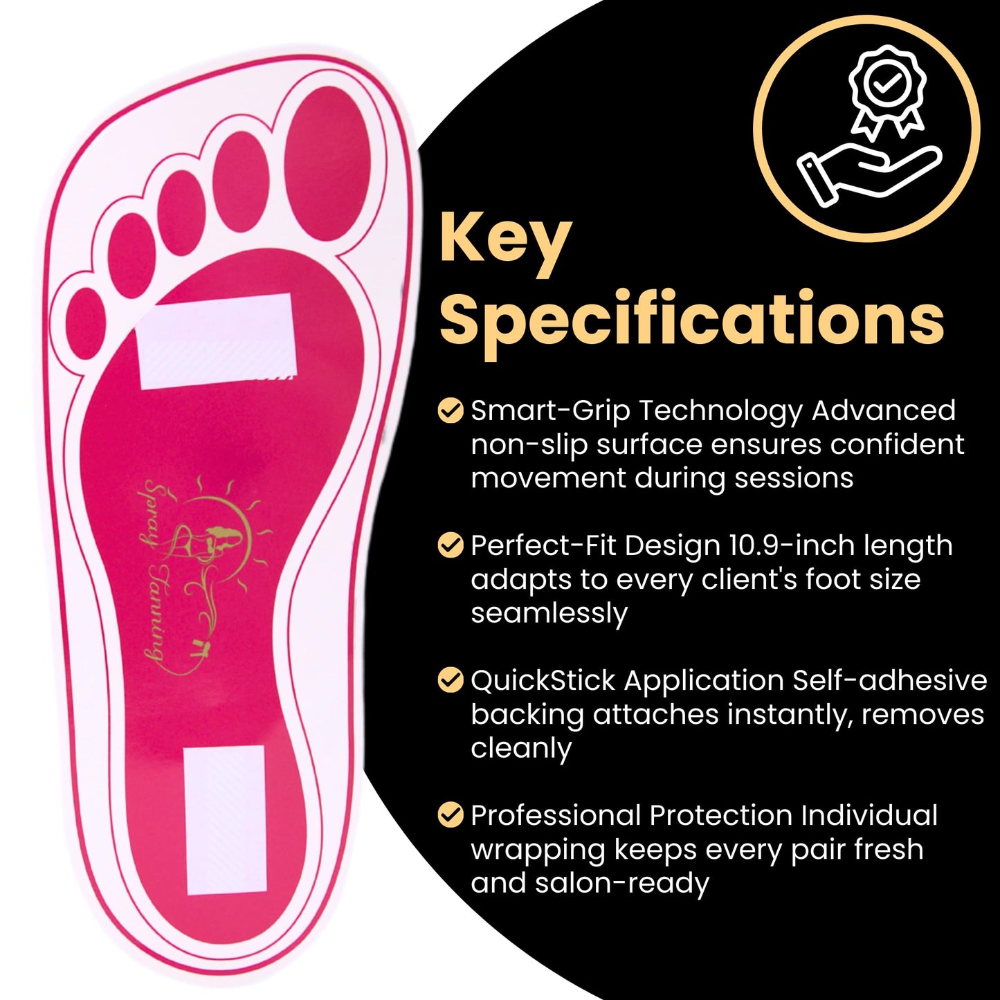 60 Pairs(120 Feets) Disposable Pink Tanning Feet Pads Sunless Airbrush Spray Tent Protect Foot Shaped Spray Tan Sandals Beauty & Personal Care HeeStar
