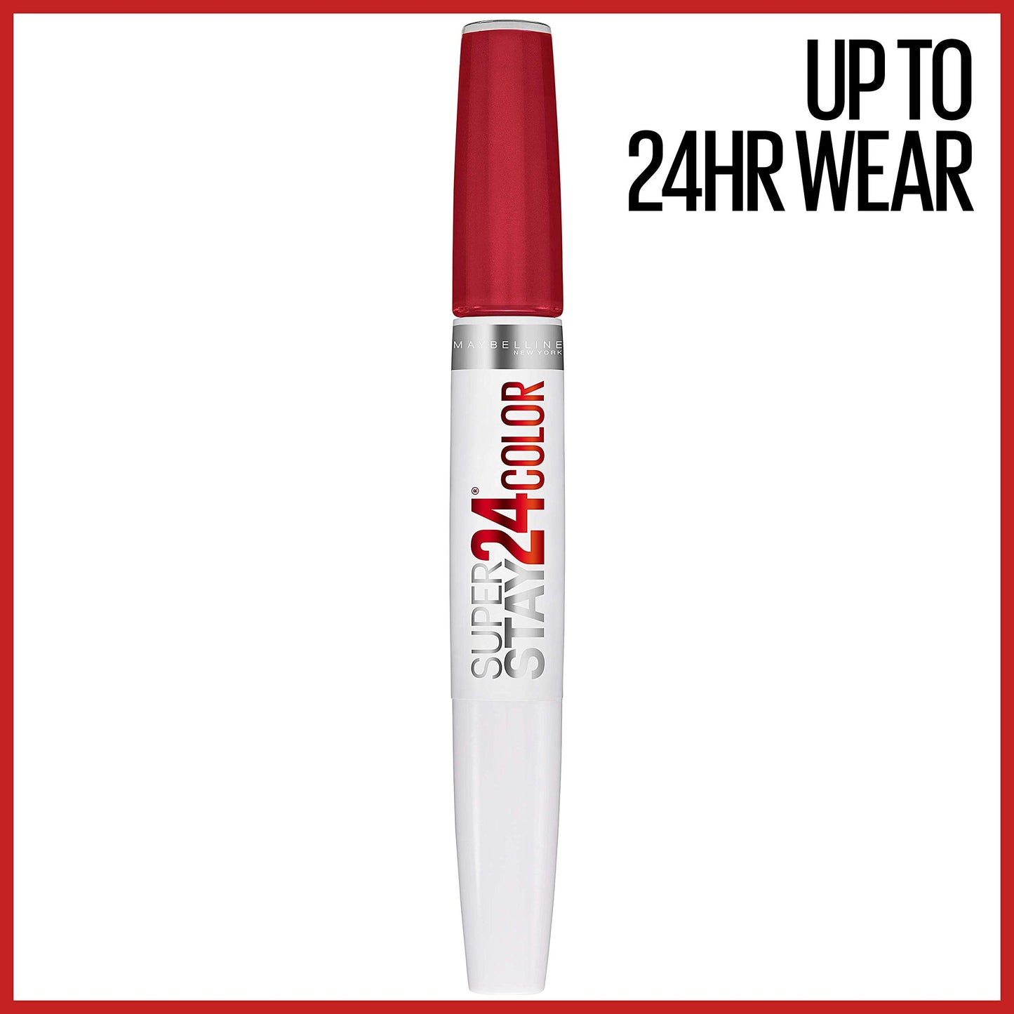 Maybelline Super Stay 24, 2-Step Liquid Lipstick Makeup, Long Lasting Highly Pigmented Color with Moisturizing Balm, Eternal Cherry, Cherry Red, 1 Beauty & Personal Care MAYBELLINE