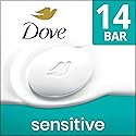 Dove Beauty Bar More Moisturizing Than Bar Soap for Softer Skin, Fragrance-Free, Hypoallergenic Beauty Bar Sensitive Skin With Gentle Cleanser 3.75 oz Beauty & Personal Care Dove