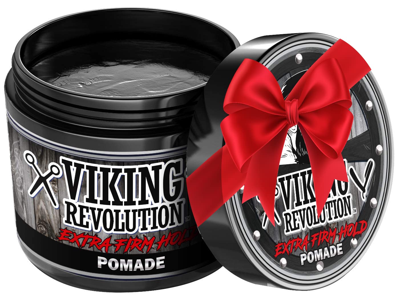 Viking Revolution Extreme Hold Pomade for Men - Style & Finish Your Hair - Extra Firm,Strong Hold & High Shine for Men’s Styling Support - Water Based Beauty & Personal Care Viking Revolution
