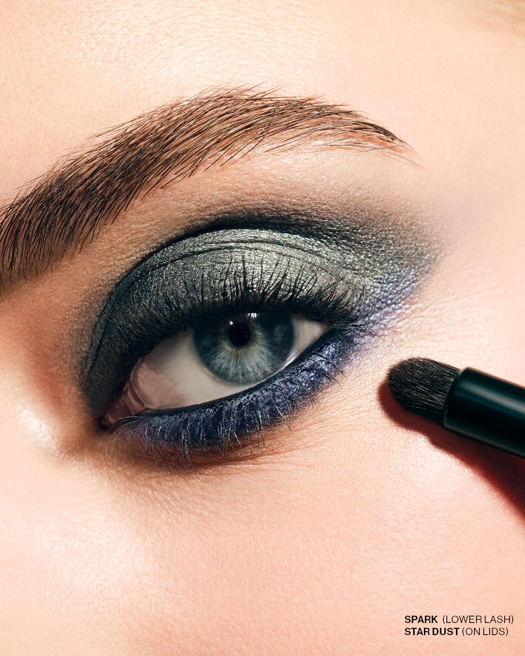 MAKE Beauty Multi-Chromatic Eye Shadow. Metal Reflecting Luminous Foil Finish Creamy, Buildable, Dimensional Long-wear, Crease-proof Powder Eyeshadow,