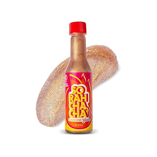Sunshine & Glitter - SoRahChaCha! - Holographic Body and Face Glitter Gel - Glitter Makeup for Cosplay Biodegradable Glitter, Rose Gold Color, Vegan Beauty & Personal Care Sunshine & Glitter
