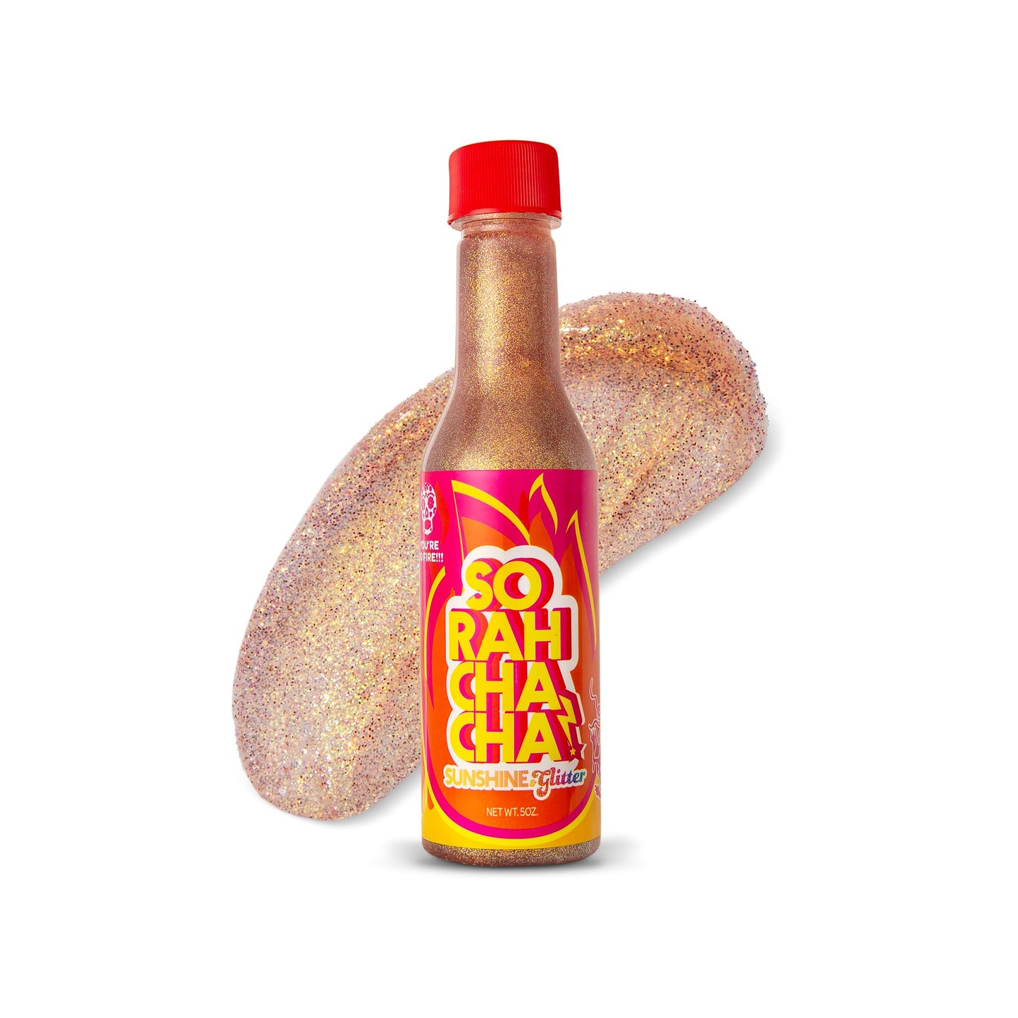 Sunshine & Glitter - SoRahChaCha! - Holographic Body and Face Glitter Gel - Glitter Makeup for Cosplay Biodegradable Glitter, Rose Gold Color, Vegan Beauty & Personal Care Sunshine & Glitter
