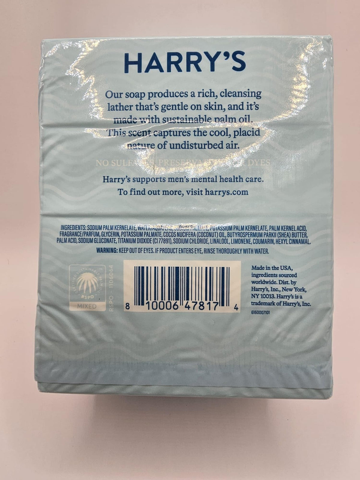 Harry's Wildlands Bar Soap, 4 Pack, 4 Oz Each, Blue Beauty & Personal Care Harry's
