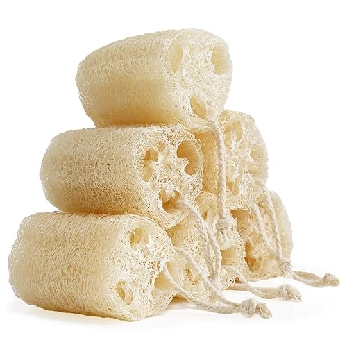 FRTIM Natural Loofah Sponge, Organic Bath Loofah Pack, Lufas Exfoliating Body Scrubber, Loofas Sponges Shower Loofah for Women and Men, Skin SPA Beauty & Personal Care FRTIM