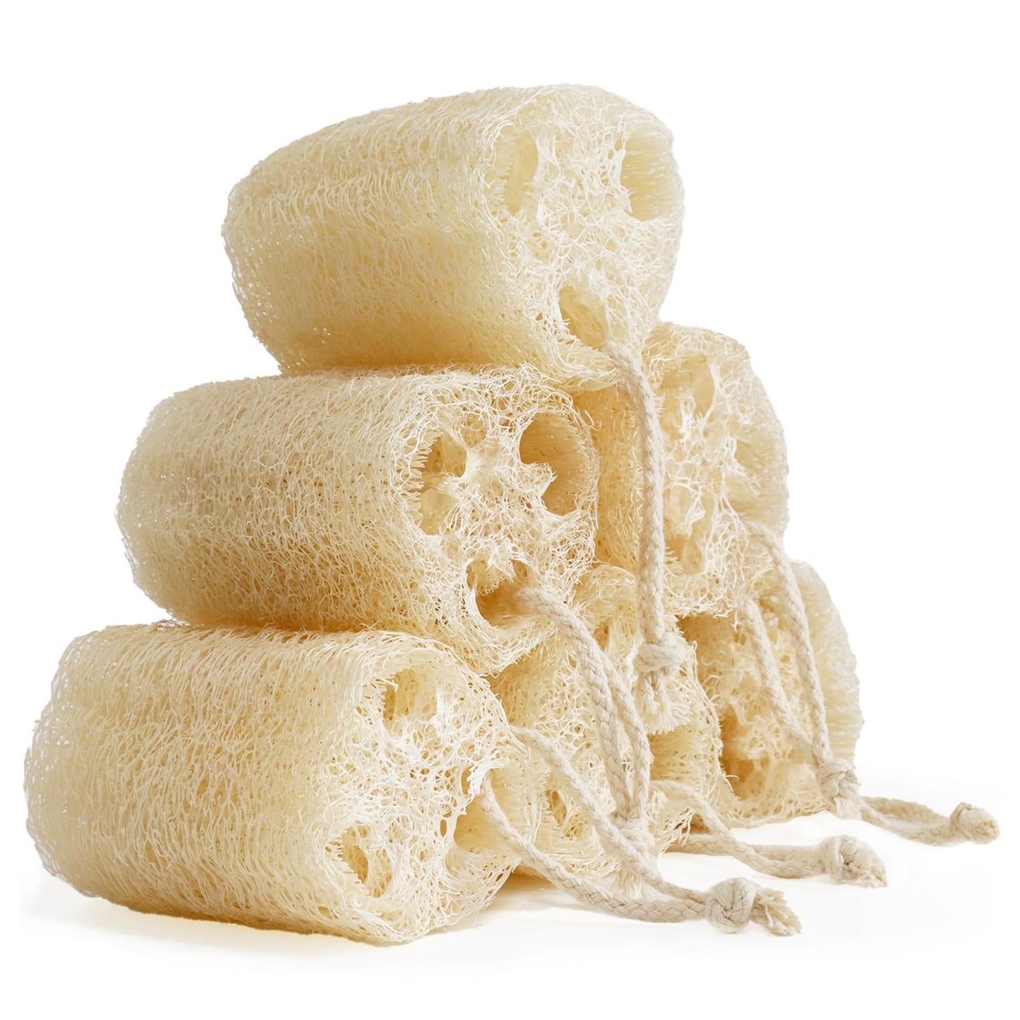 FRTIM Natural Loofah Sponge, Organic Bath Loofah Pack, Lufas Exfoliating Body Scrubber, Loofas Sponges Shower Loofah for Women and Men, Skin SPA Beauty & Personal Care FRTIM