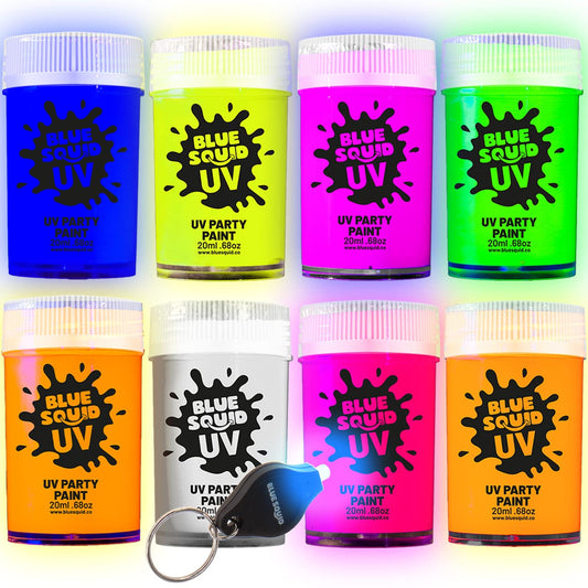 Blue Squid UV Body Paint - Glow in the Dark Body Paint, Neon Face Paint for Glow Party Accessories - Safe, Non-Toxic Black Light Glow Makeup Beauty & Personal Care Blue Squid