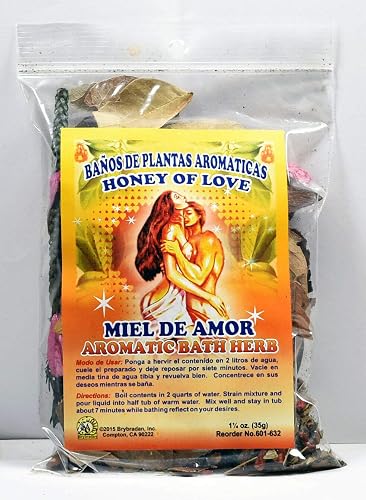 1 PC Aromatic Soothing Herbal Bath Honey of Love Miel DE Amor BANO DE PLANTAS AROMATICAS - Made in USA - 1 OZ Beauty & Personal Care BRYBRADAN