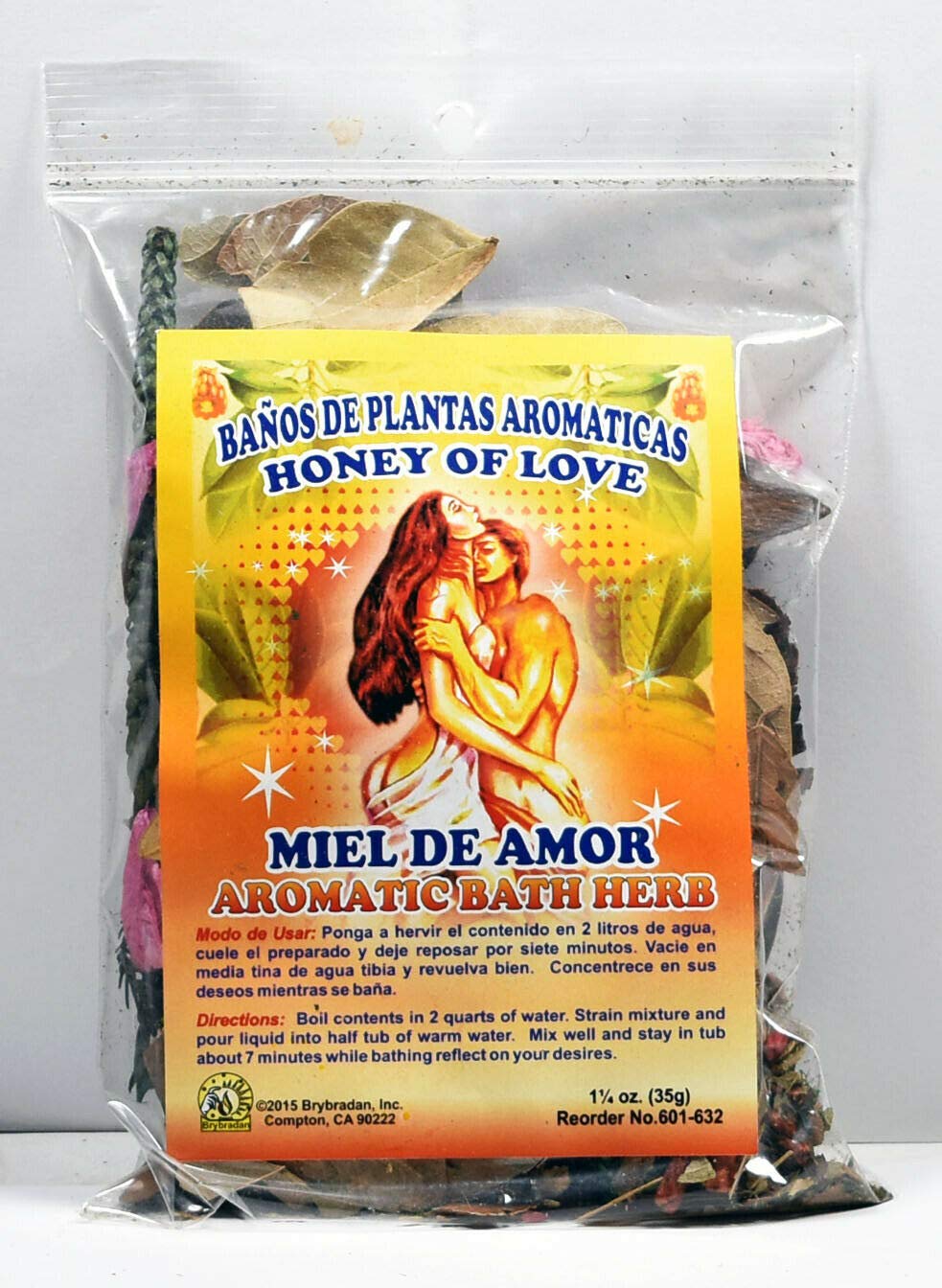 1 PC Aromatic Soothing Herbal Bath Honey of Love Miel DE Amor BANO DE PLANTAS AROMATICAS - Made in USA - 1 OZ Beauty & Personal Care BRYBRADAN